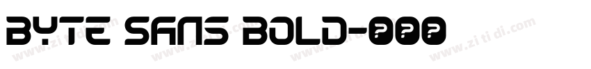 Byte Sans Bold字体转换
